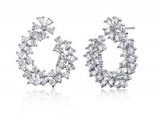 Cocktail Bling Stud Earrings AAA Cubic Zirconia for Women Girls