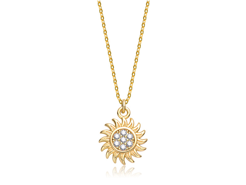 Golden Sunflower Pendant Halskette