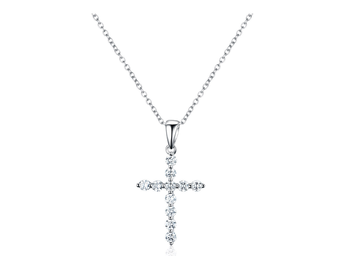 Collier pendentif croix en argent pour femme