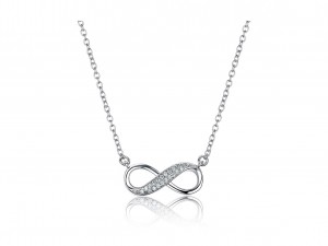 Infinity Pendant Necklace in Sterling Silver, 1...