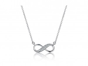 Infinity Pendant Necklace mu Sterling Silver, 1...