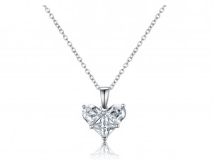 925 Sterling Silber Drei-Steine-Prinzessin-Schliff-C...