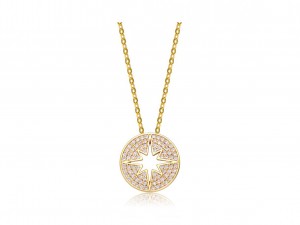 925 Sterling Silver Cubic Zirconia Open Starbur...