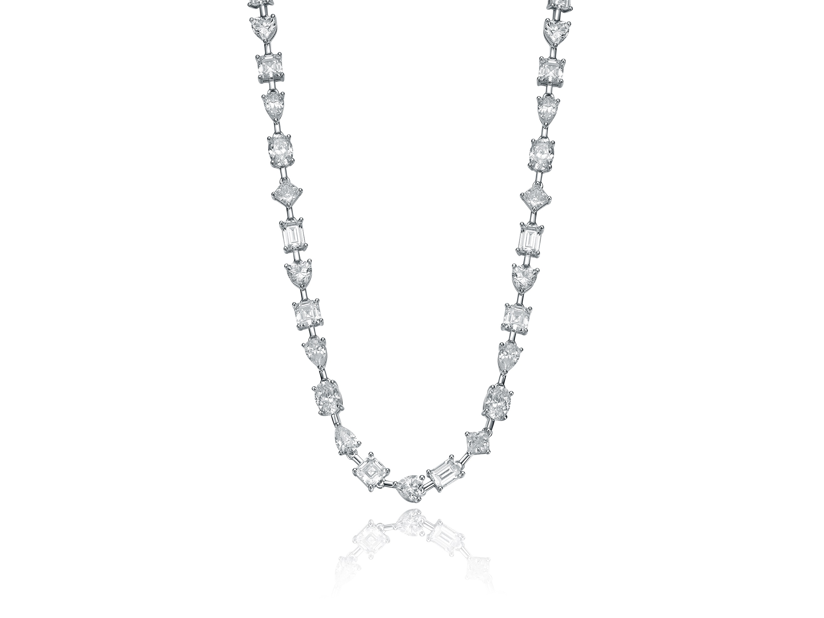 Magnificent Multi Shape Diamond Necklace | Diamond necklace, Dancing diamond,  Diamond