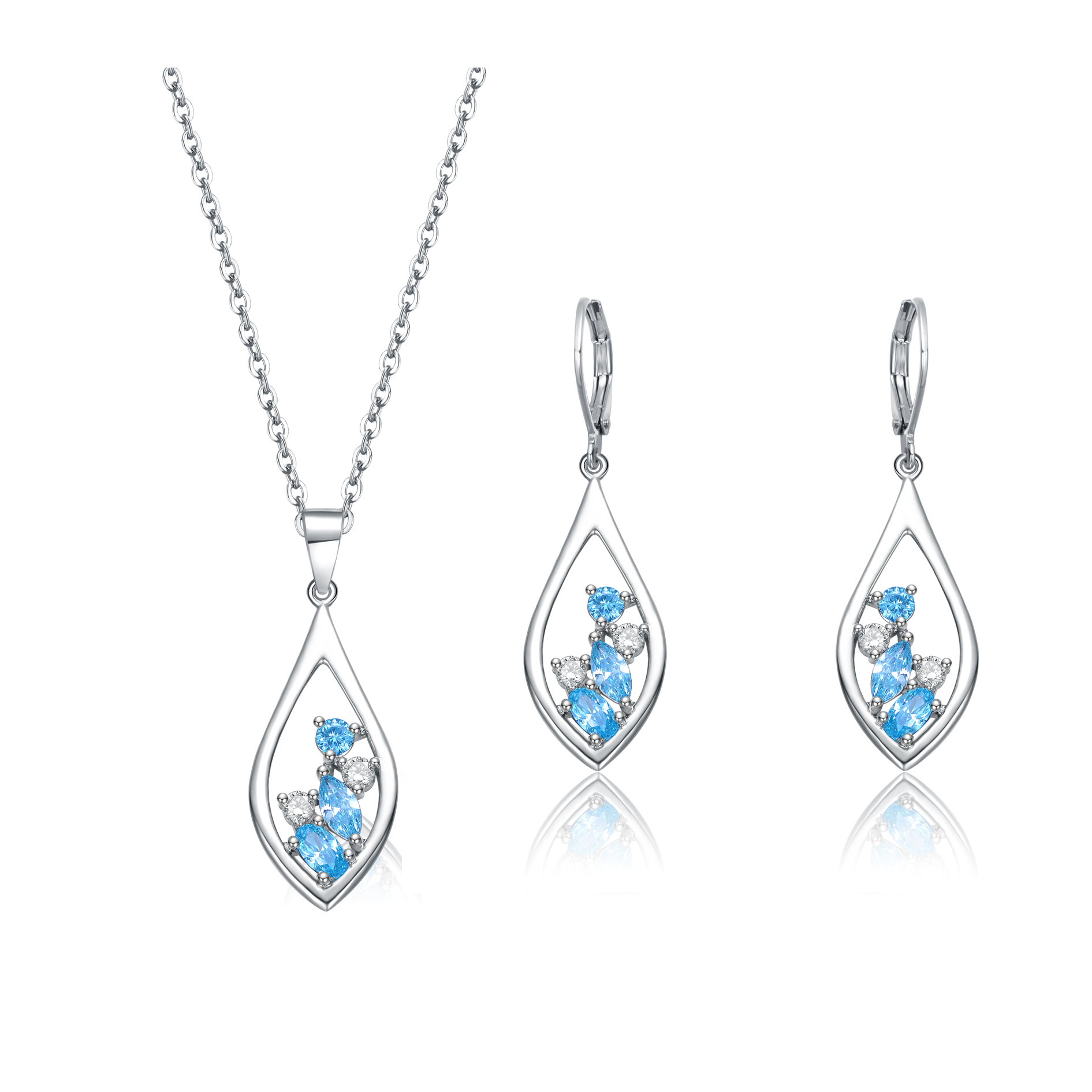 aquamarine Aquamarine 23.76mm 20.06ct Faceted Rose Cut Teardrop