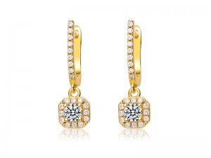 Stelring Silver CZ Pave drop Earring