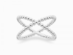Sterling Silver Criss Cross Design Ring