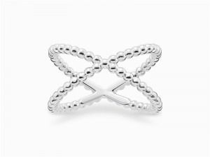 Nhẫn thiết kế chữ thập bằng bạc Sterling